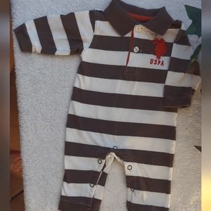 US Polo Long-Sleeve Outfit Size 0-3 mo